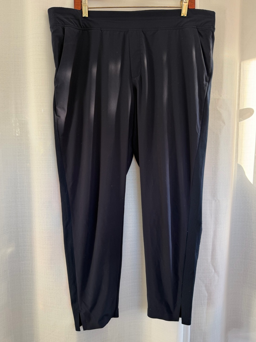 Athleta Brooklyn Ankle Pants Size 16 Navy Blue Stretch Travel Work Pants
